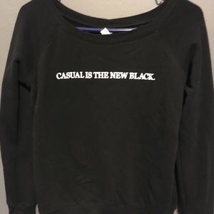 Off the shoulder sweatshirt